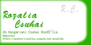 rozalia csuhai business card